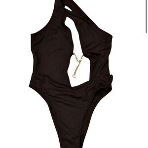 Four Three Seven Chain Detail One Piece Brown Small